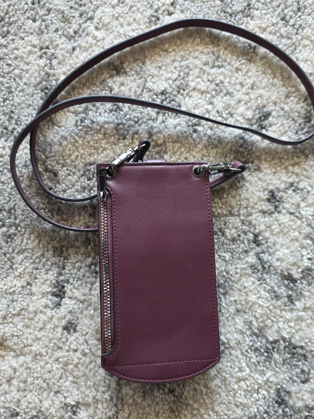 a new day Plum Crossbody Phone Clutch with Snap Strap